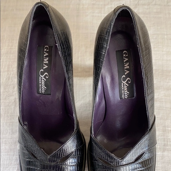 Gama Studio Heels - Black Leather - Picture 6 of 8